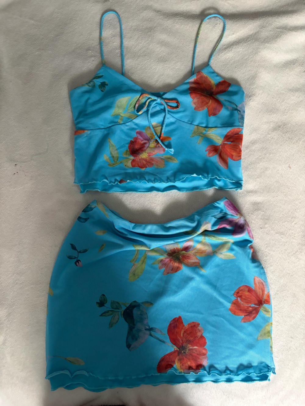 2 Piece Teal Tank and Skirt Set!